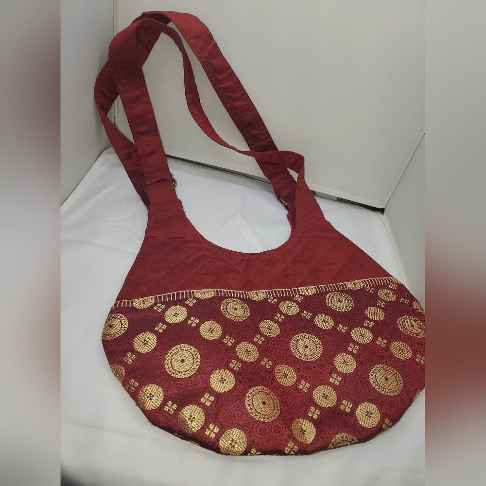 Vintage Silk embroidered shoulder bag